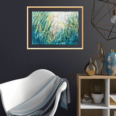Spring meadow – abstract floral painting