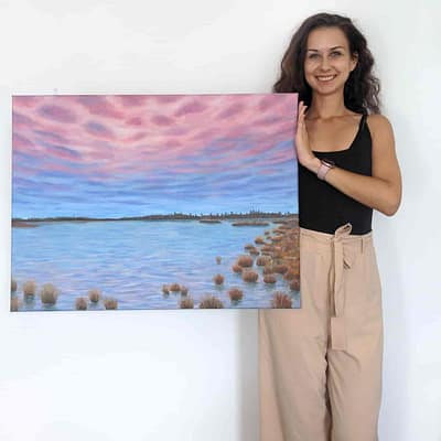 Look through your heart – realistic landscape oil painting
