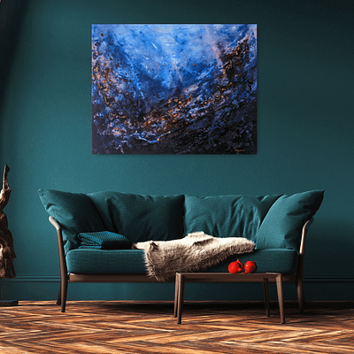 Feel your inner strength – modern mixed media abstract artwork, 100x80cm