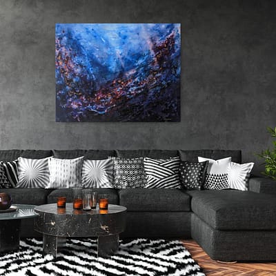 Feel your inner strength – modern mixed media abstract artwork, 100x80cm