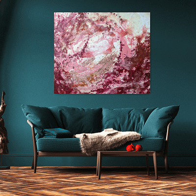 Soft womb – abstract painting on canvas, 100x80cm