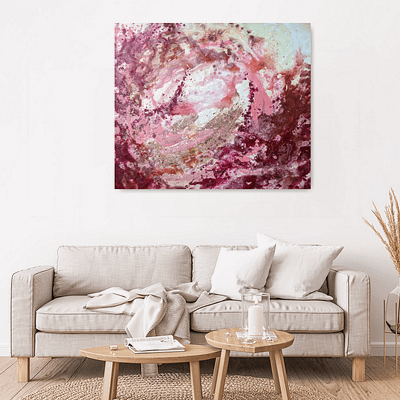 Soft womb – abstract painting on canvas, 100x80cm
