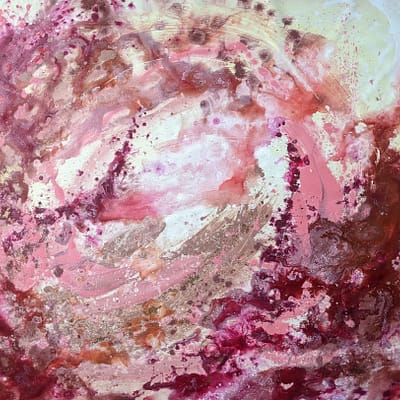 Soft womb – abstract painting on canvas, 100x80cm