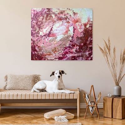 Soft womb – abstract painting on canvas, 100x80cm