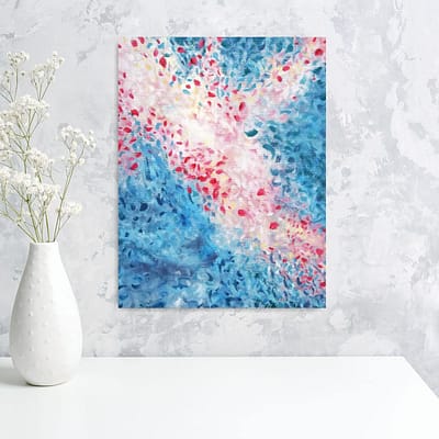 Petals in the wind – abstract painting