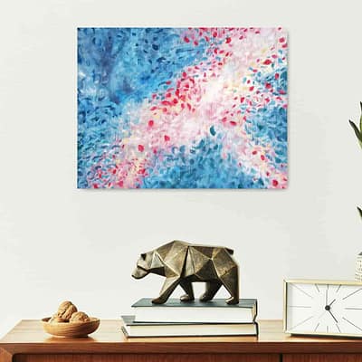 Petals in the wind – abstract painting