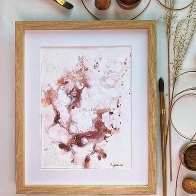 Sweet embrace – abstract painting on paper