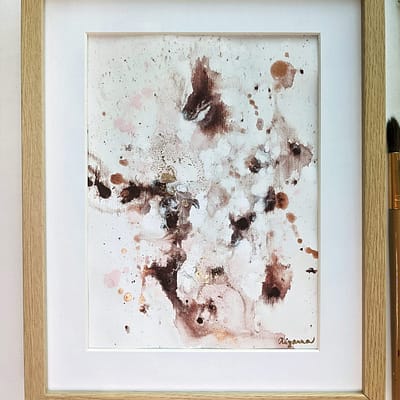 Loving touch – abstract painting on paper