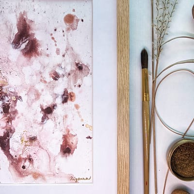 Loving touch – abstract painting on paper