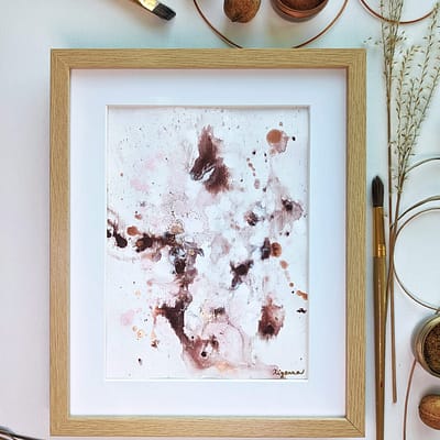 Loving touch – abstract painting on paper