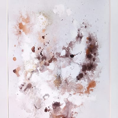 Quiet love – abstract painting on paper
