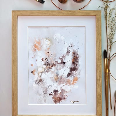 Quiet love – abstract painting on paper