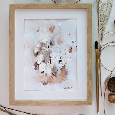 Hold me – abstract painting on paper