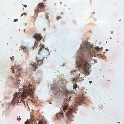 Sharing moments together – abstract painting on paper