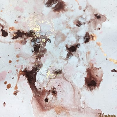 Loving touch – abstract painting on paper
