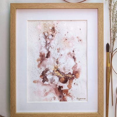Sweet smiles – abstract painting on paper