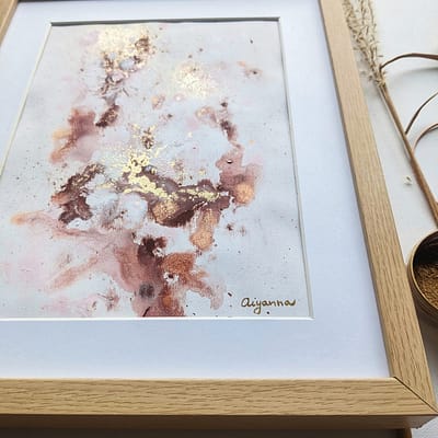 Sweet smiles – abstract painting on paper
