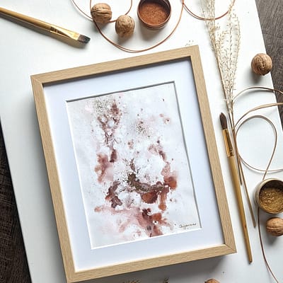 Sweet smiles – abstract painting on paper
