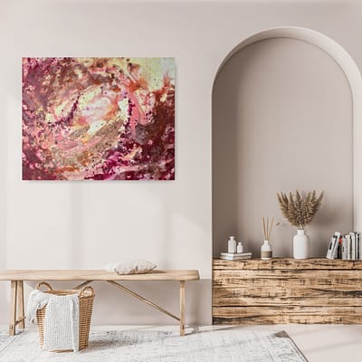 Soft womb – abstract painting on canvas, 100x80cm