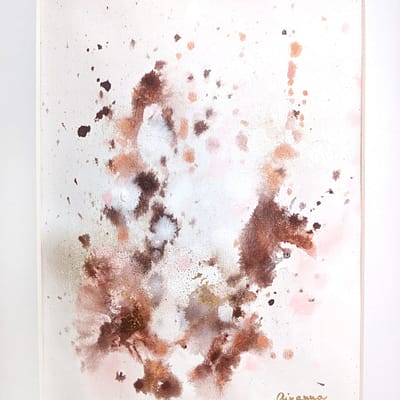 Sharing moments together – abstract painting on paper