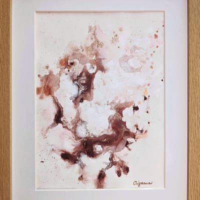 Sweet embrace – abstract painting on paper