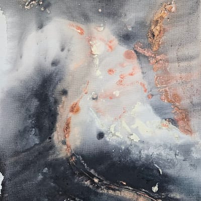 Rebound from rock bottom 40×60 cm