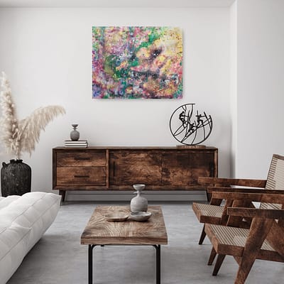 Held by faith – abstract painting on canvas, 100x80cm