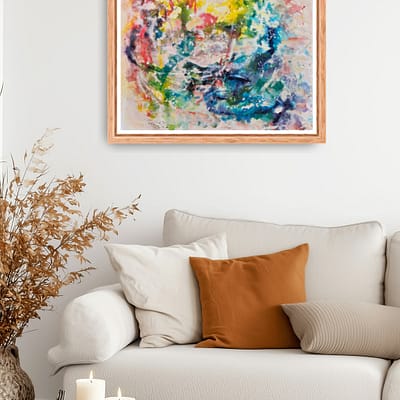 Energy of new beginning – mixed media abstract painting