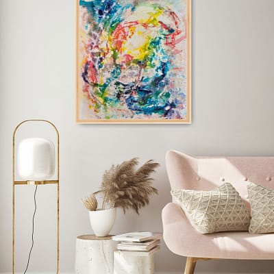 Energy of new beginning – mixed media abstract painting