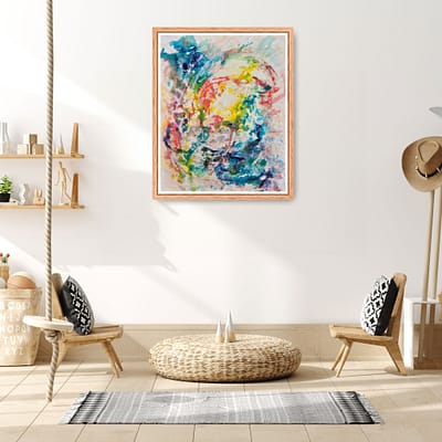 Energy of new beginning – mixed media abstract painting
