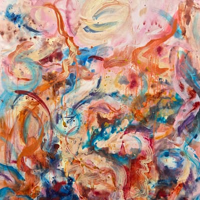 Dancing wild and free – colorful abstract artwork