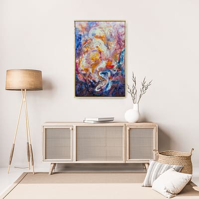 Until we find our rhytm – colorful abstract painting on canvas