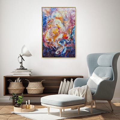 Until we find our rhytm – colorful abstract painting on canvas