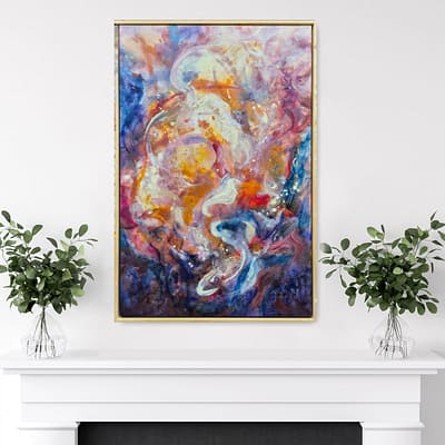 Until we find our rhytm – colorful abstract painting on canvas