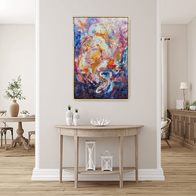 Until we find our rhytm – colorful abstract painting on canvas