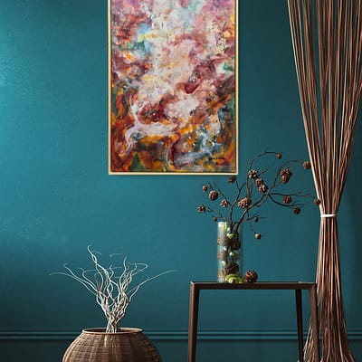 Patience of the Mother Earth – gold and brown abstract artwork
