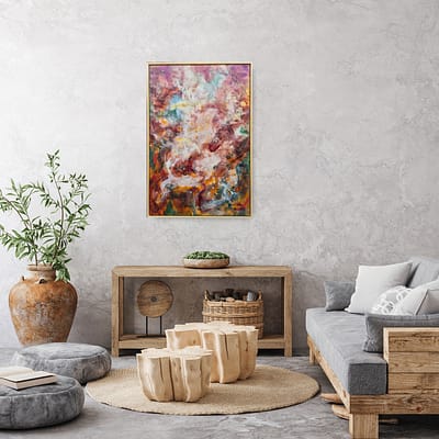Patience of the Mother Earth – gold and brown abstract artwork