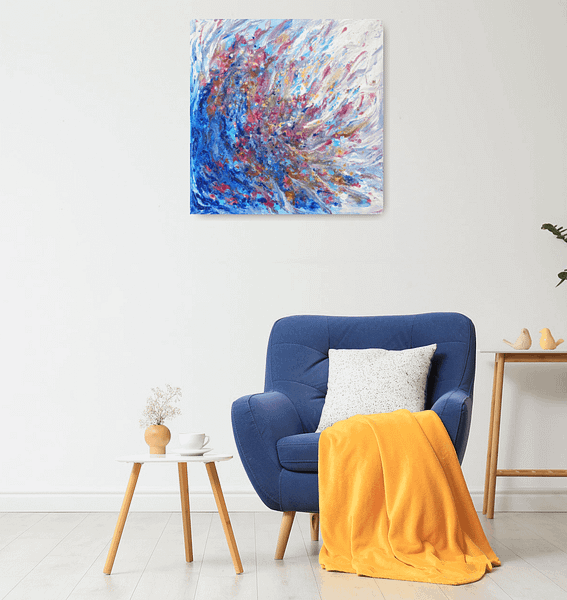 blue fantasy abstract painting