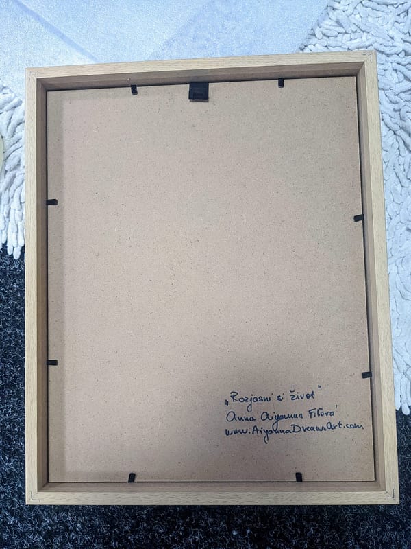 Framed and signed painting on paper