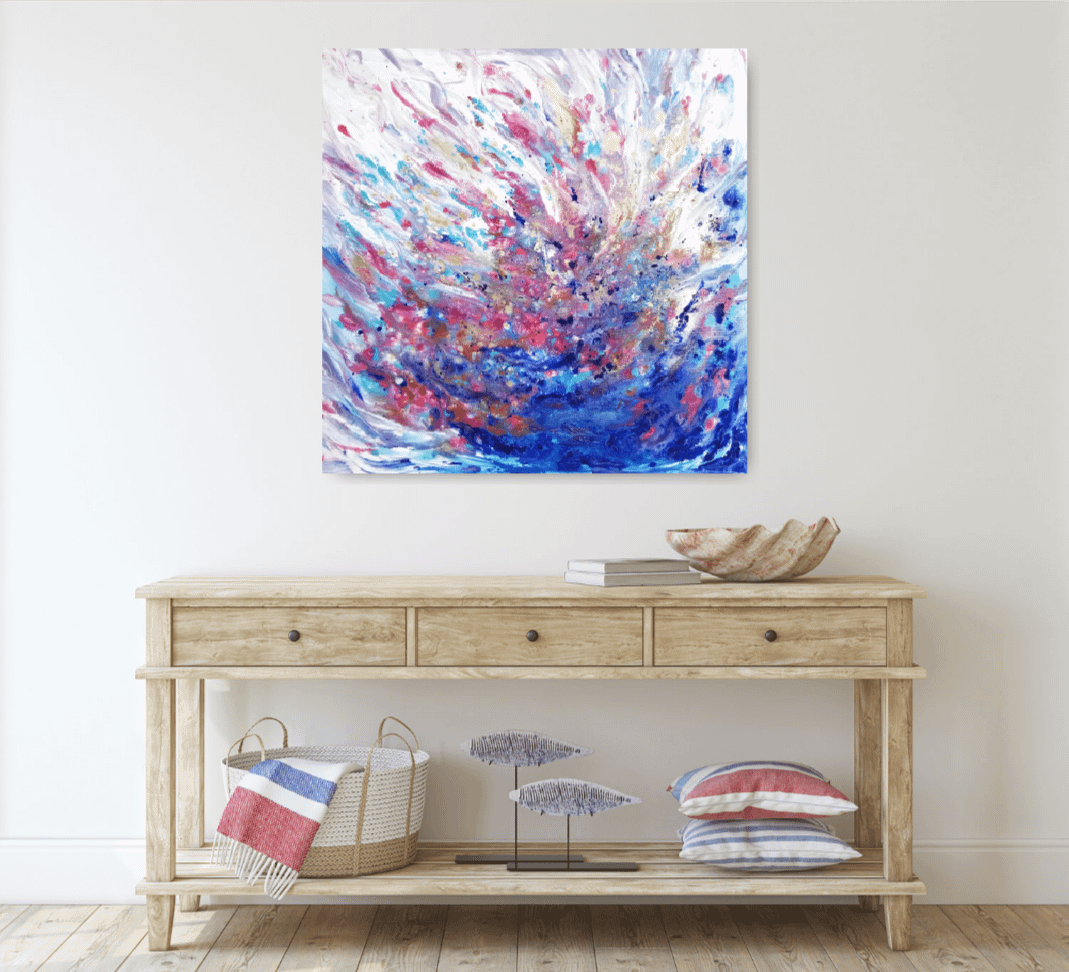 blue fantasy abstract painting